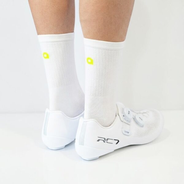 Skarpetki rowerowe AVANTAGE Pure White PRO Neon Yellow